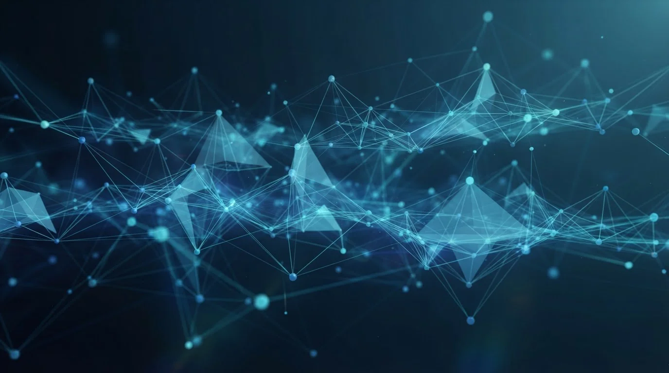 Visualisierung einer Blockchain-Transaktion mit Netzwerkknoten