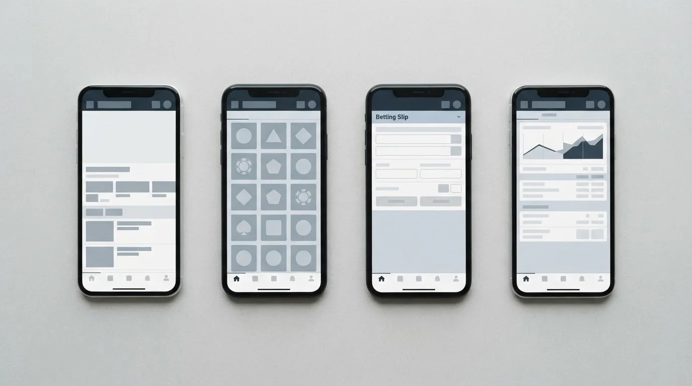 Mehrere Smartphones mit verschiedenen Wett-Apps im Testvergleich
